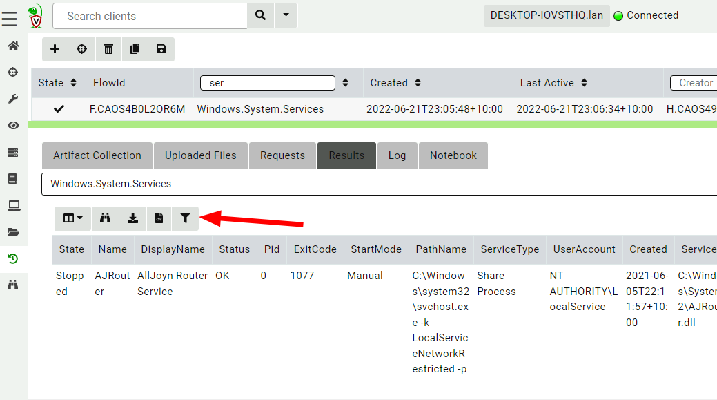 Transform any table in the GUI