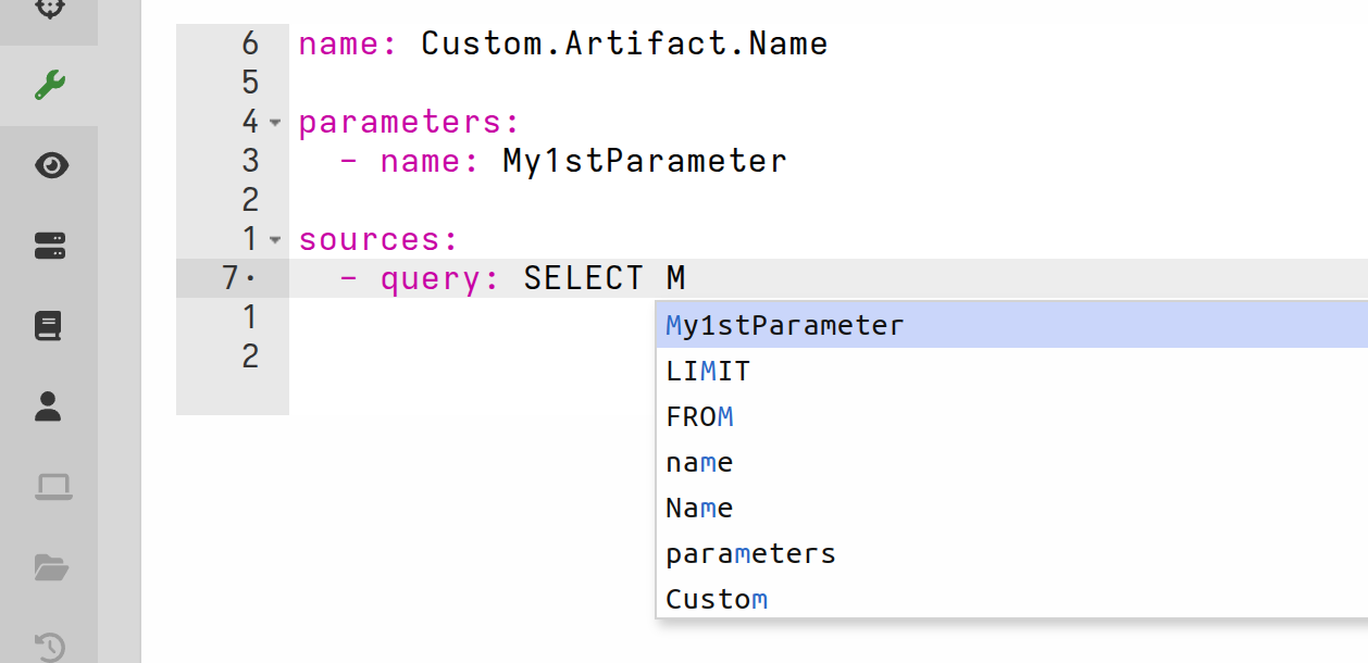 autosuggest: local strings (e.g. existing variables)