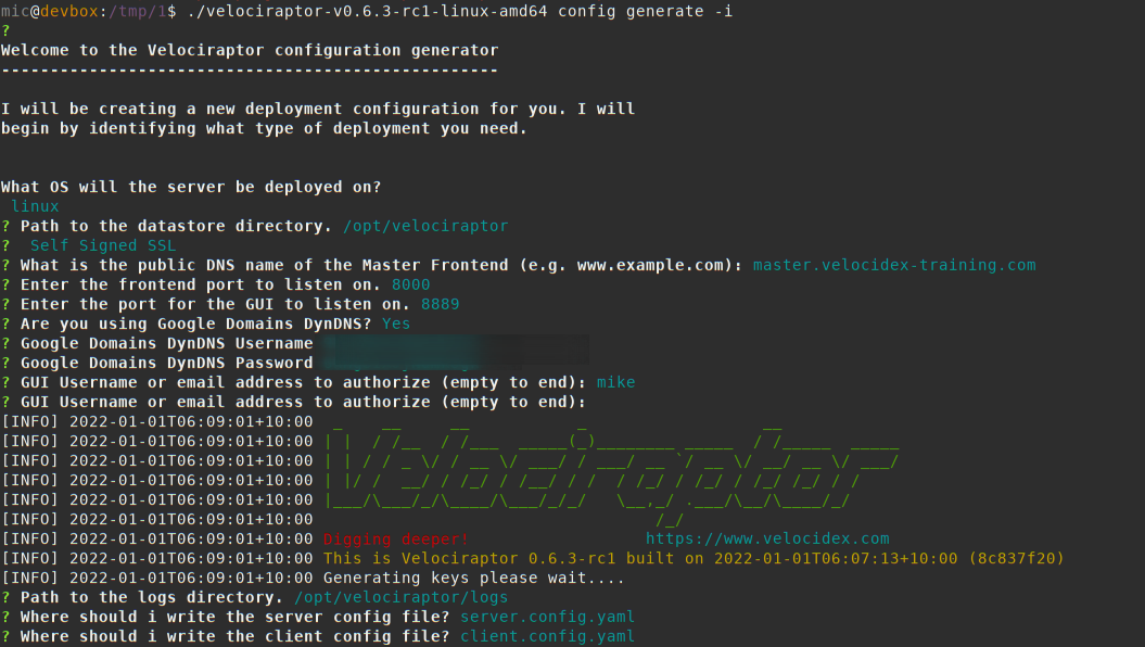 Generating a basic configuration