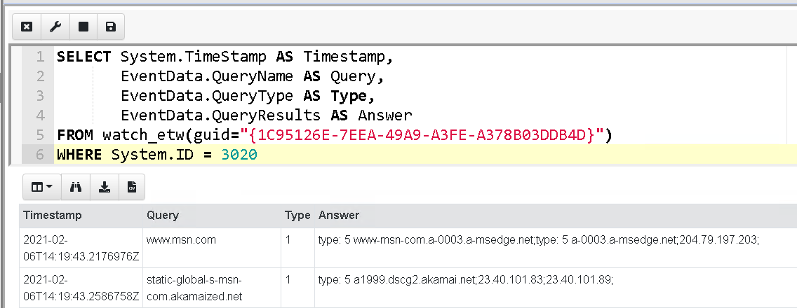 Watching for ETW events in real time