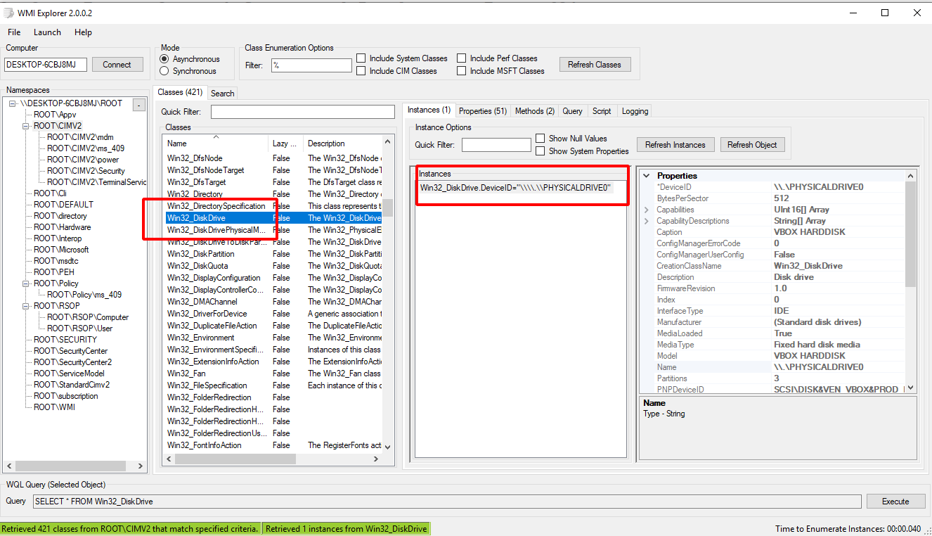 Exploring WMI with WMIE2