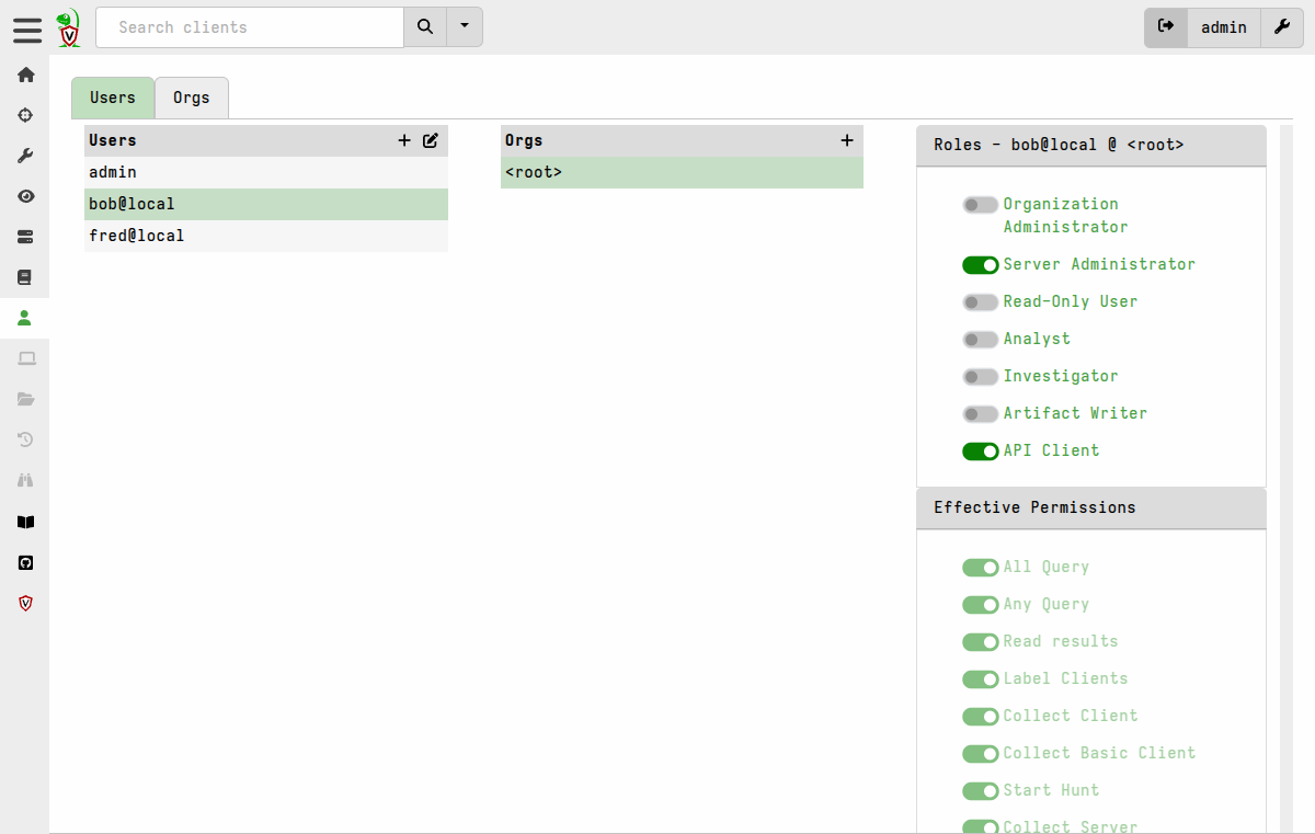 User Management > Roles and Permissions