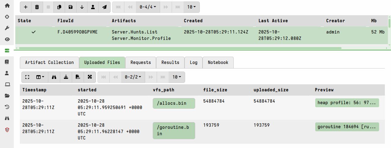 Server.Monitor.Profile file uploads