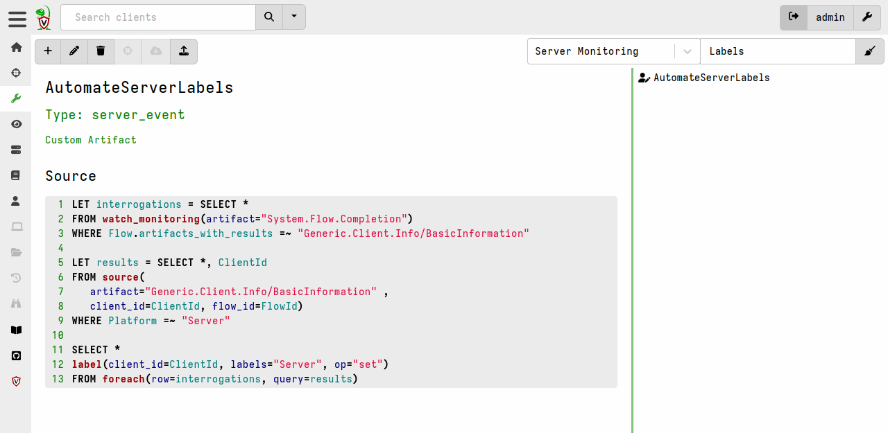 Adding a new artifact