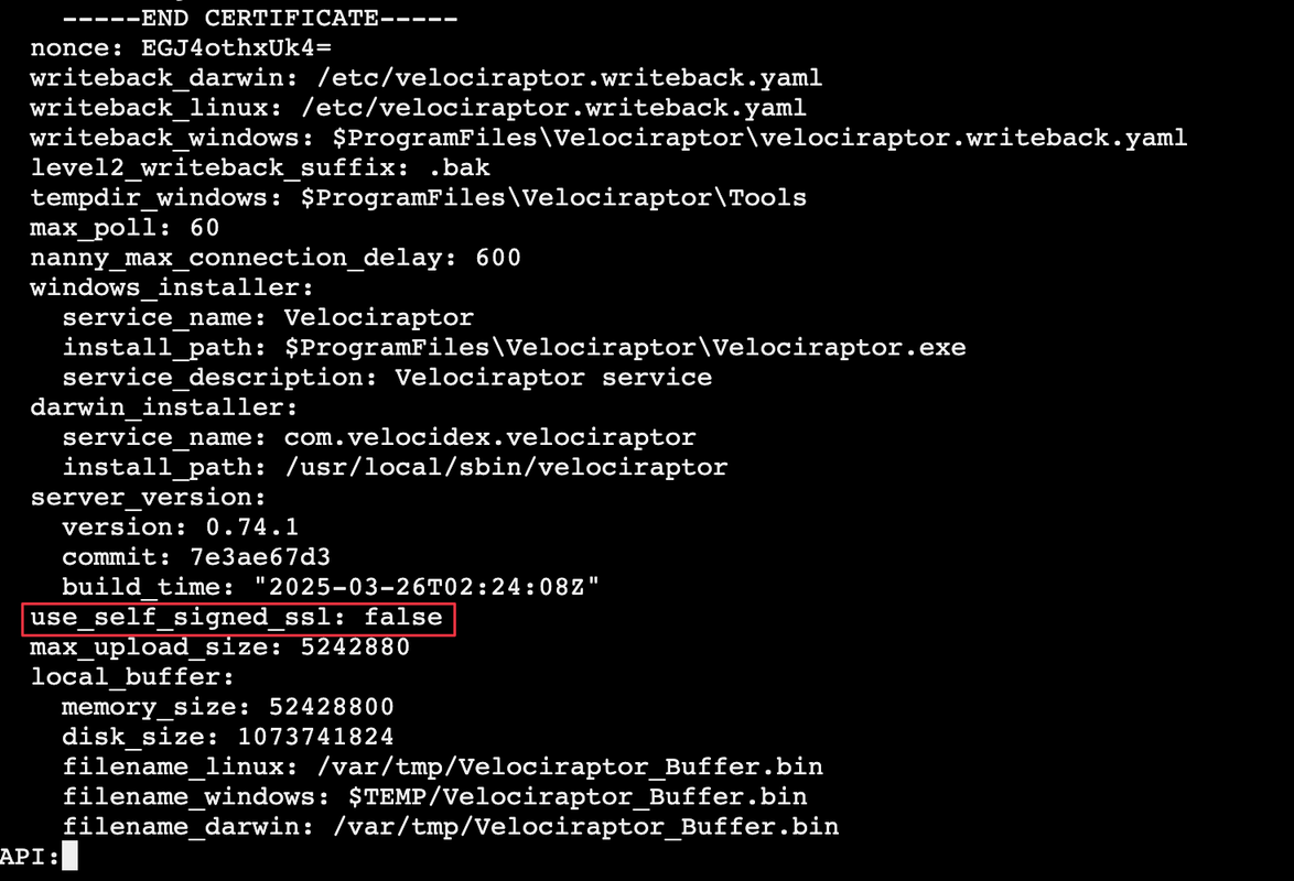 Remove the option for using self signed SSL