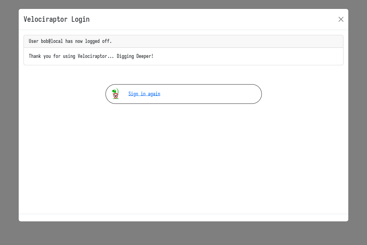 We can sign out and sign in again.